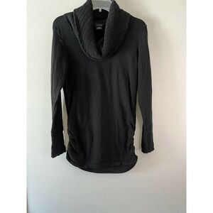 Calvin Klein Jeans Turtleneck Sweater Side Rouching Black Size Medium